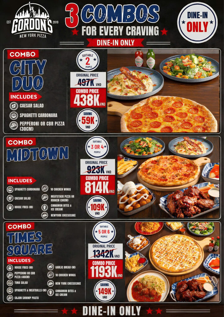 3 combo dine-in